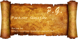 Pantzer Gusztáv névjegykártya